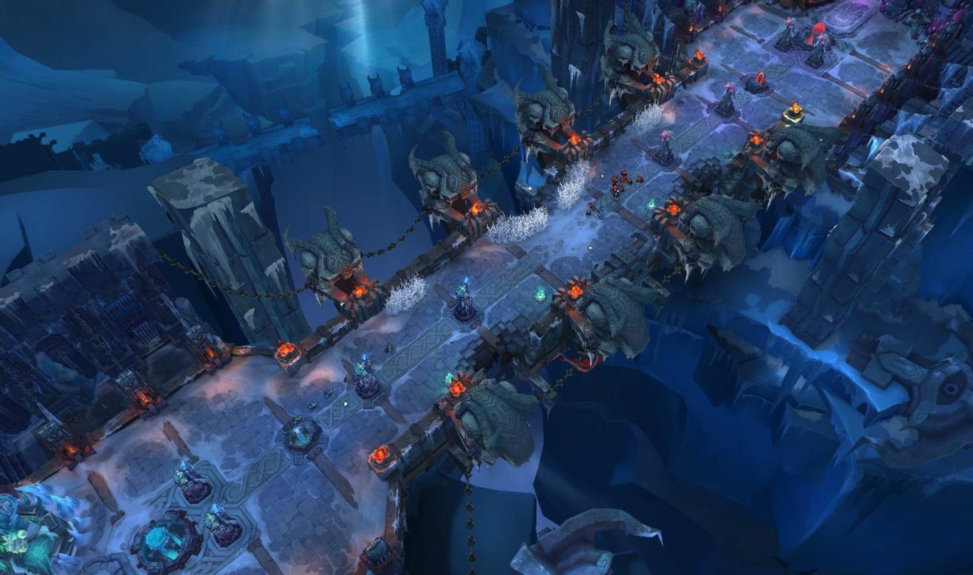 Vue aérienne de la map aram dan league of legends